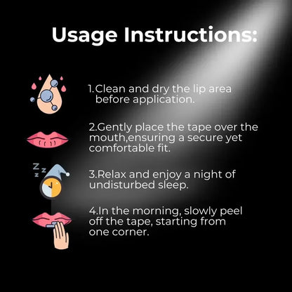 30 Anti-Snoring Mouth Tape Strips | Sleep Aid for Nasal Breathing and Dry Mouth Relief