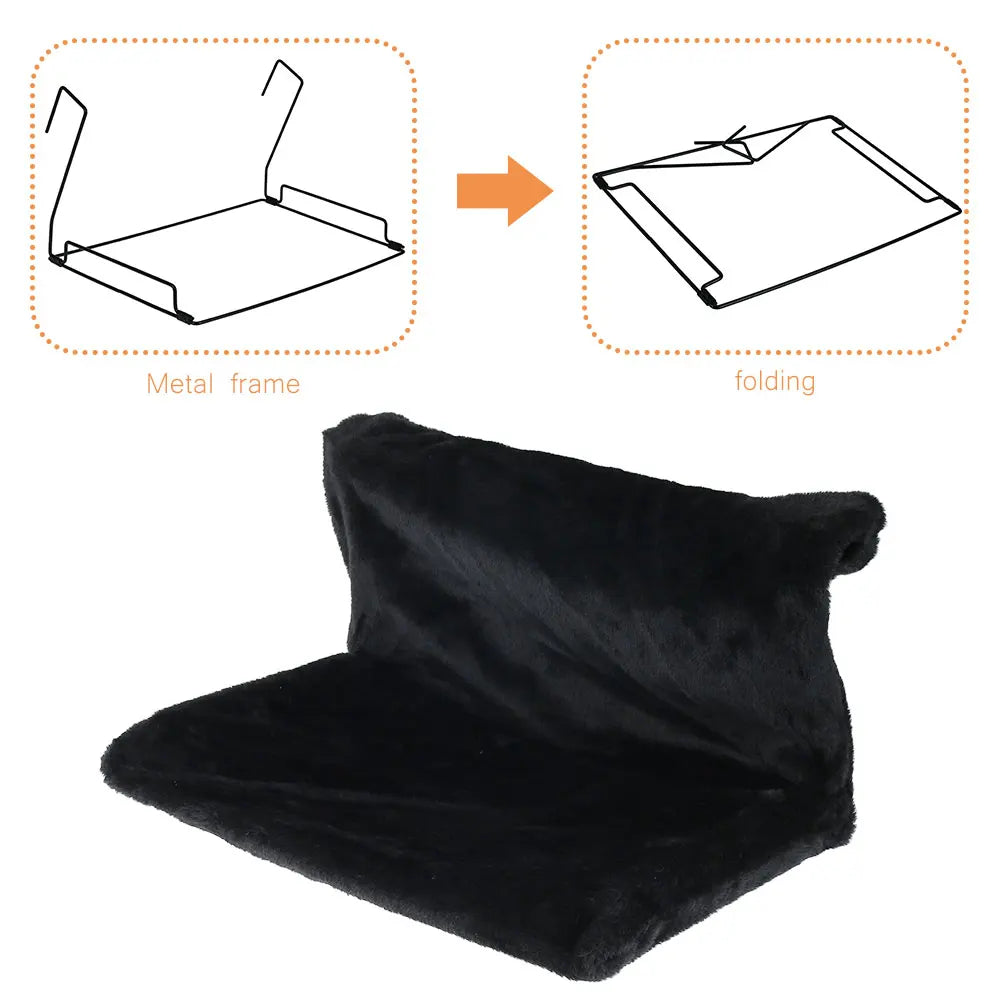 Cat Hanging Bed Pet Animal Radiator Bed Warm Fleece Basket Cradle Hammock Metal Iron Frame Removable Cat Hammock