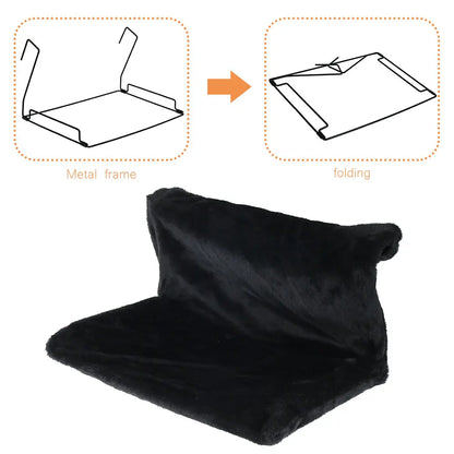 Cat Hanging Bed Pet Animal Radiator Bed Warm Fleece Basket Cradle Hammock Metal Iron Frame Removable Cat Hammock