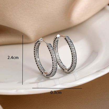 925 Silver Butterfly Heart Stud Earrings | Shining Zircon Jewelry Gift