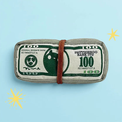 Dog Toy Money Shape Bite Resistant Indestructible Squeaky Toy Sound Interactive Self-Play for Dog Puppy Cat Pet Training Supplie