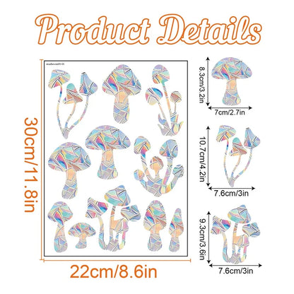 Rainbow Suncatcher Window Stickers | PVC Cat Butterfly Prism Glass Decal