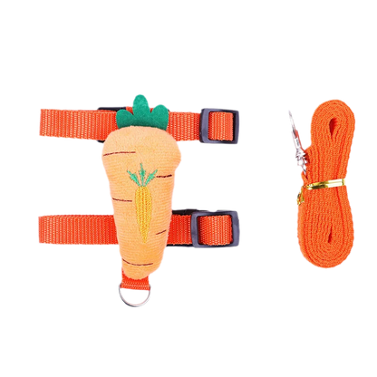 Small Animals Outdoor Wakling Supplies Cartoon Style Rabbit Harness and Leash Set for Bunnies Guinea Pig Bunny Accessoris Pet
