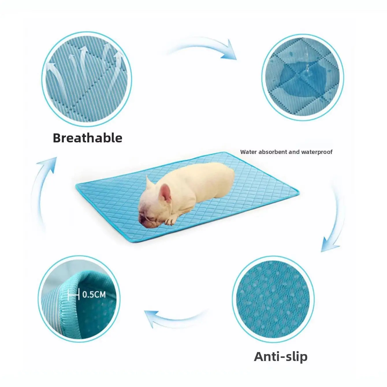 Summer Pet Ice Pad Dog Bed | Breathable Mesh Bed | Cat and Dog Cooling Pad, Suitable for Small and Large Pets, Dog Supplies.