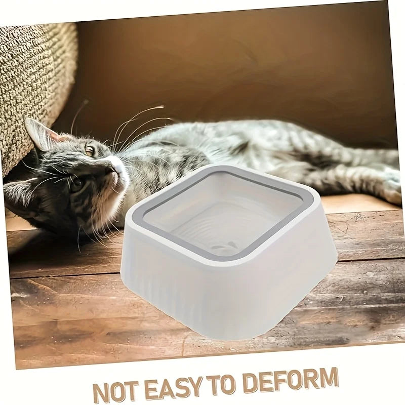 Pet Floating Water Bowl Splash-proof Food-grade PP Material Large Capacity Water Storage Neck-protecting  Floa Plastic Dog Bowl