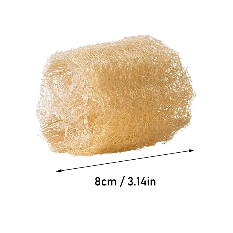2PCS Rabbit Chew Toys, Natural Loofah Bunny Chew Toys for Teeth Cleaning, Small Animals Foraging Toy for Bunny Chinchilla
