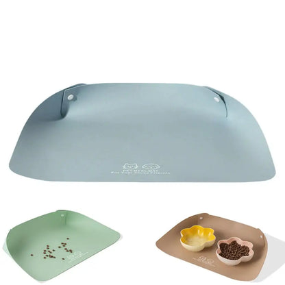 PU Leather Pet Feeding Mat Spill Proof Waterproof Oil Resistant Non Slip Bowl Holder Easy Clean Floor Protector for Dogs Cats