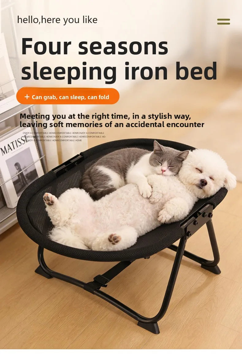 Elevated Pet Cot Bed for Dogs & Cats, All Seasons Breathable Pet Bed, Portable Foldable Outdoor Pet Supplies
