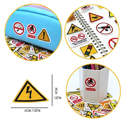 Warning Pattern Sticker Pack | DIY Decals for Skateboards, Laptops, Luggage & More