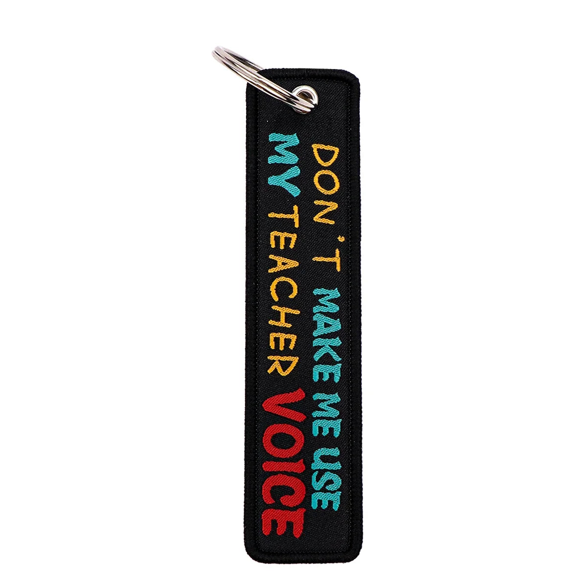 Spanish Quotes Embroidery Key Tag | Motorcycle Keychain for Men
