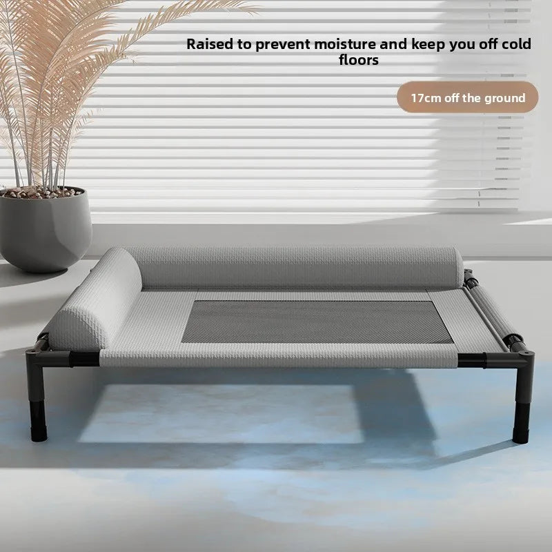 Summer Pet Folding Bed - Breathable & Moisture-Resistant Cat & Dog Bed for All Seasons