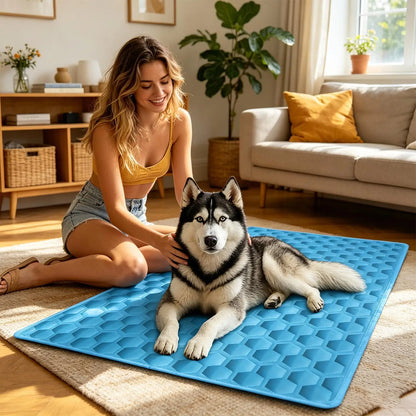 Pet Cooling Mat Chew-Resistant Cushion Pet Cats Bed Cooling Mat for Small Medium Large Breeds Animals Resting Camping Travel