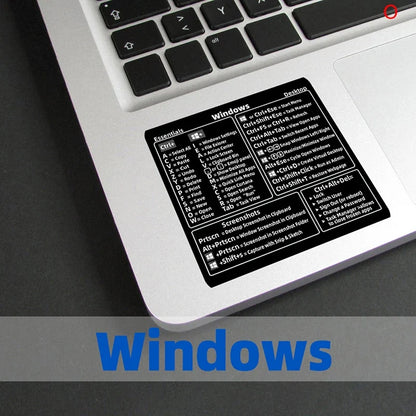 Windows PC Keyboard Shortcut Sticker | Quick Reference Decal for Laptop Desktop