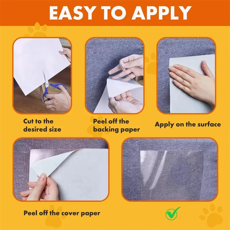 Furniture Scratch Resistant Table Mat Anti Cat Scratch Sofa Sticker PVC Transparent Anti Dog Bite Protective Pad