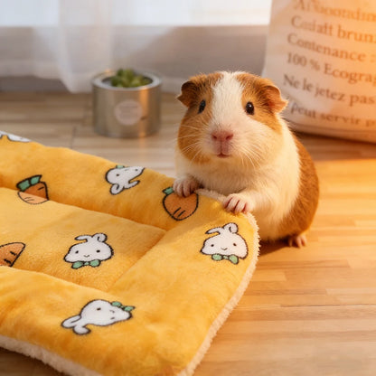 Warm Rabbit Bed Mat Chinchilla House Nest Hamster Accessories Winter Comfortable Small Animal Guinea Pig Cages Squirrel Hedgehog