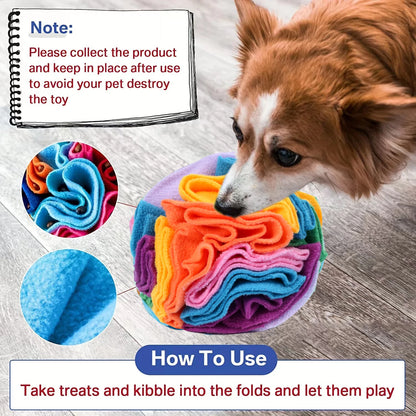 Interactive Dog Toys Snuffle Ball for Dogs Encourage Natural Foraging Skills, Snuffle Ball Dog Puzzle Toys Treat Ball for Large