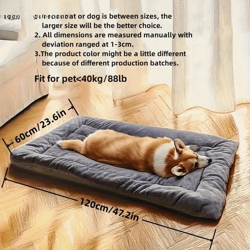 Dog Pet Beds 120*60cm Extra Large Plush Dog Bed Sofa Thickened Super Soft Polyester Pet Mat Dog Crate Mat Bed For Large Dog Bed