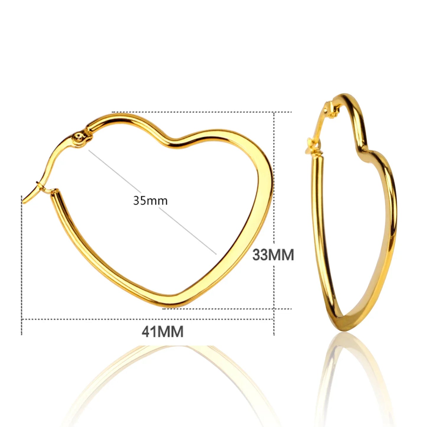 LUXUSTEEL Stainless Steel Hoop Earrings | Simple Geometric Shapes for Women