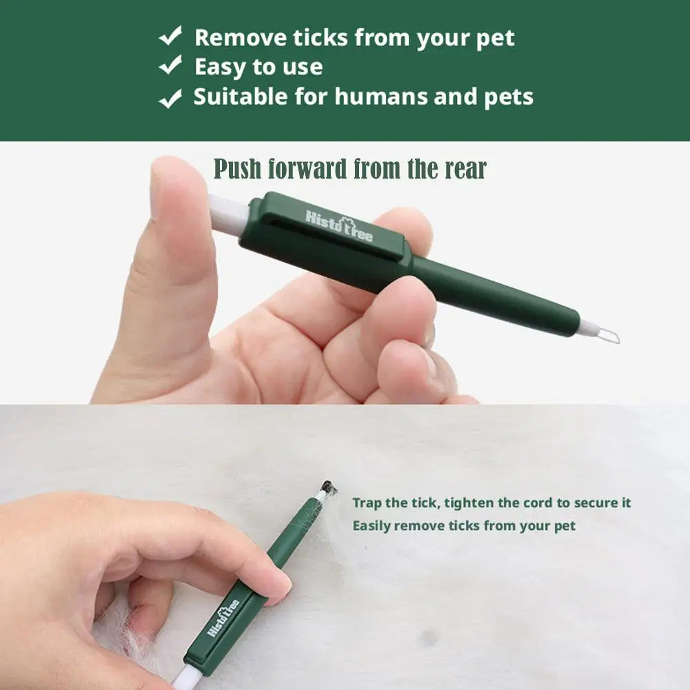 1 Pc Pet Tick Remover Tool Durable Family Pet Flea Control Waterproof Portable Rustproof Tick Removal Pen For Cat Dog And Humans