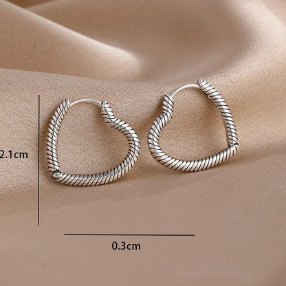 925 Silver Butterfly Heart Stud Earrings | Shining Zircon Jewelry Gift