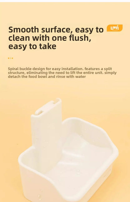 Large-capacity Rabbit Food Bowl with Secure Base Durable and Bite-resistant