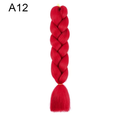 24-Inch Yaki Braids Ombre Jumbo Braiding Hair | Green Synthetic Hair Extensions for DIY Styles