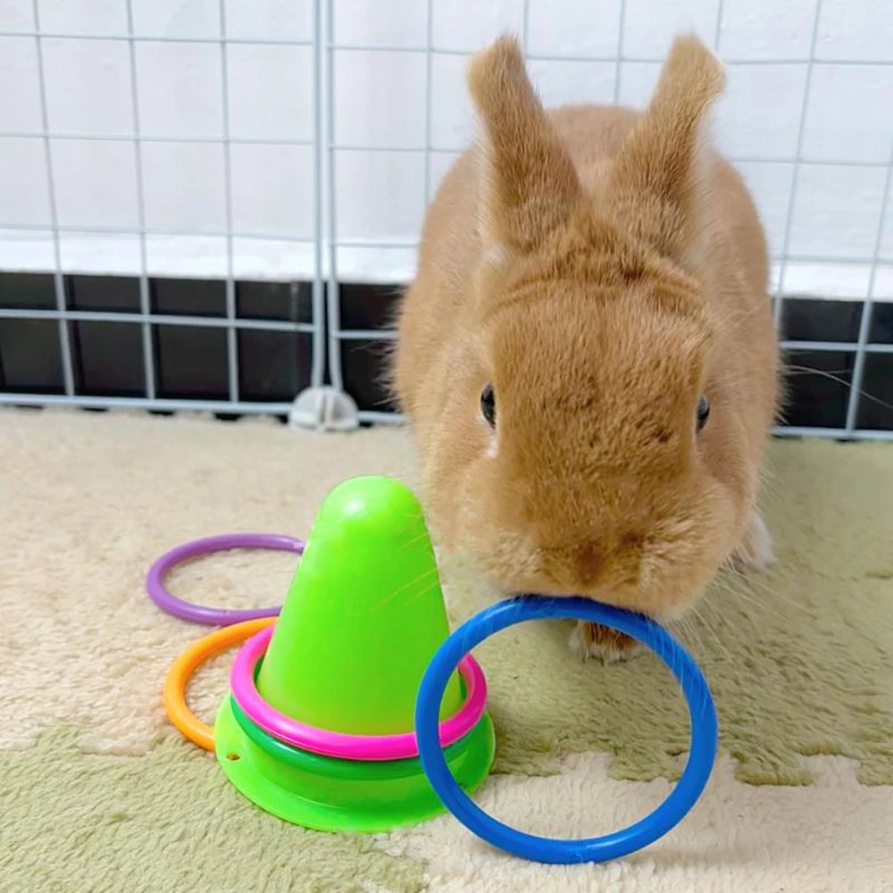 1 PC Random Ice Cream Cone Shaped Pet Rabbit Ferrule Toy To Relieve Boredom Interactive Training Chewable Toy for Small Animals
