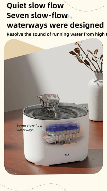 Pet Automatic Cat Water Fountain with Filters Ultra Silent USB Electric Water Pump Pet Drinking Water Dispenser for Cats Dogs