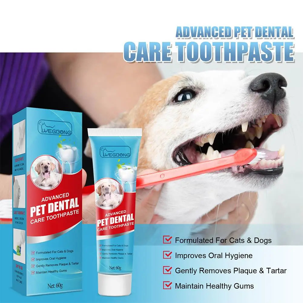 Pet Toothpaste for Cats & Dogs,Daily Oral Care Paste to Freshen Breath & Reduce Soft Plaque Buildup,Gentle Pet Dental Care Paste