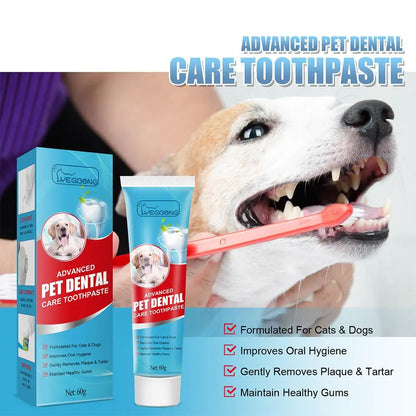 Pet Toothpaste for Cats & Dogs,Daily Oral Care Paste to Freshen Breath & Reduce Soft Plaque Buildup,Gentle Pet Dental Care Paste