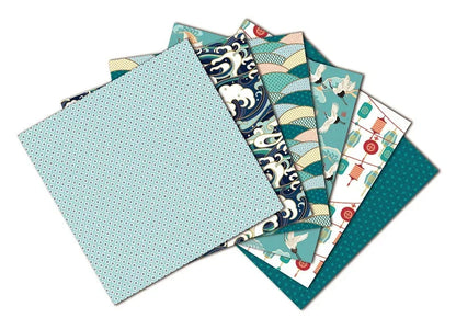 12-Sheet Crane Craft Paper Pads | Origami & Scrapbooking Background Paper Set
