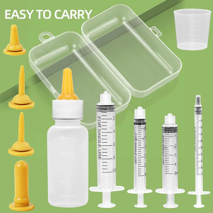 Nursing Bottle Set – Pet Bottle with Nipple – Handmade Feeding Set for Cats and Rabbits