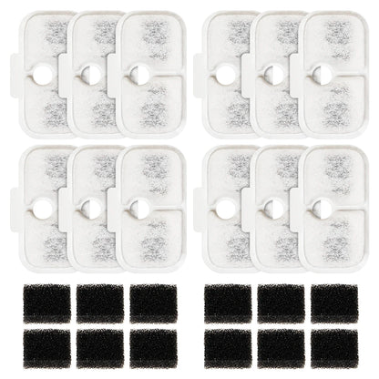 12 Piece PETLIBRO Dockstream Replacement Filter PLWF115 PLWF105 PLWF005 Cat Water Dispenser, Pet Water Dispenser 6-Month Set