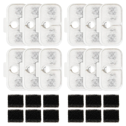 12 Piece PETLIBRO Dockstream Replacement Filter PLWF115 PLWF105 PLWF005 Cat Water Dispenser, Pet Water Dispenser 6-Month Set