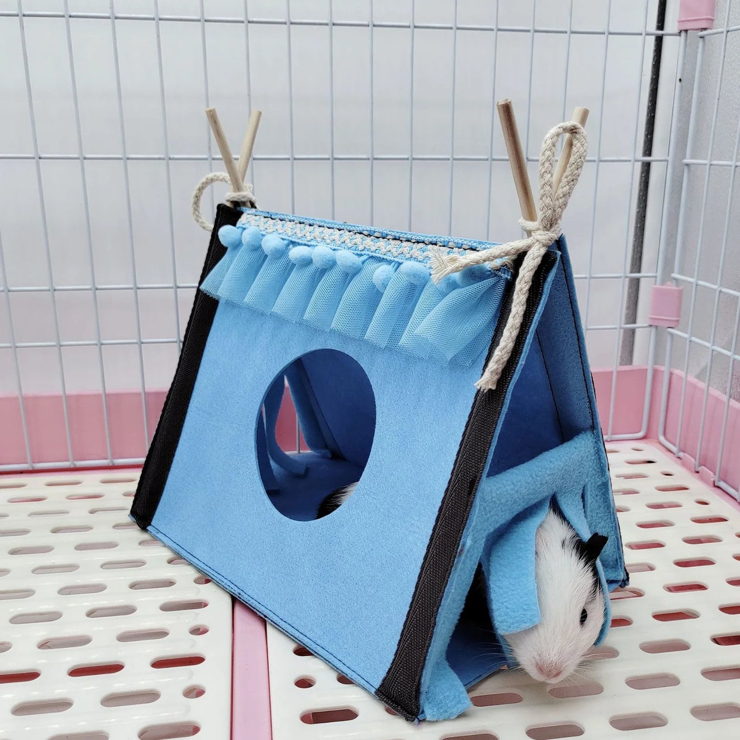 Guinea Pig Hideout Tunnel Tent Hamster Hideout Tent Rabbit Rat Tunnel House Small Animal Tube Warm Habitat