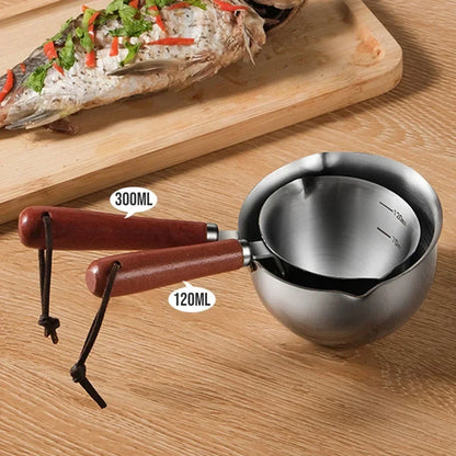 Stainless Steel Hot Oil Pan | Mini Saucepan for Butter, Milk, and Gravies
