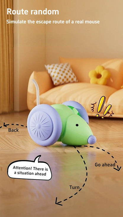 Pet Toys Interactive Cat Toy Electric Mouse Car Automatic Teaser Intelligent Obstacle Avoidance Pet Products Cat Accessories