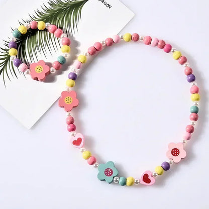 Girl Beads Toys Necklace and Bracelet Set for Girls | Unicorn Princess Jewelry Gift