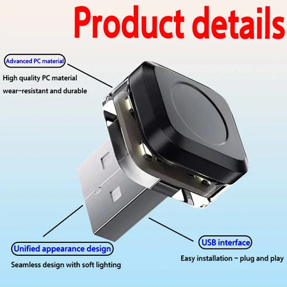 Mini Car USB LED Light | Portable Plug Play Ambient Mood Lamp