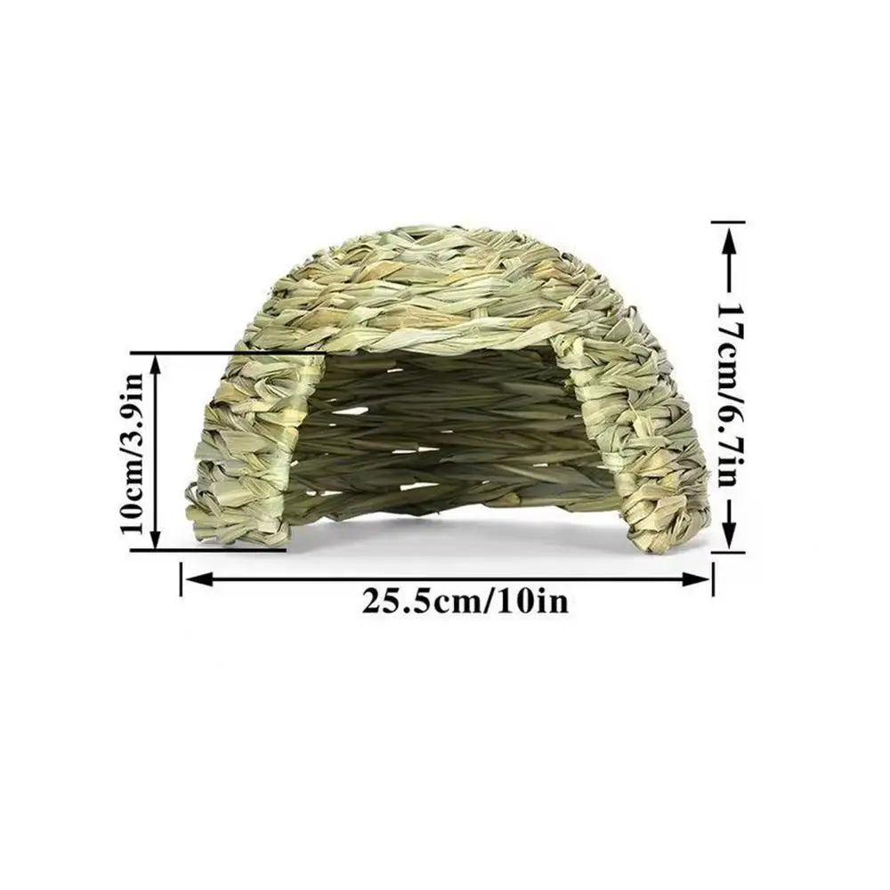 Hamster Grass Cave House For Small Animal Hideouts House Play Cave Habitat Decors For Ferrets Cage Pet Supply