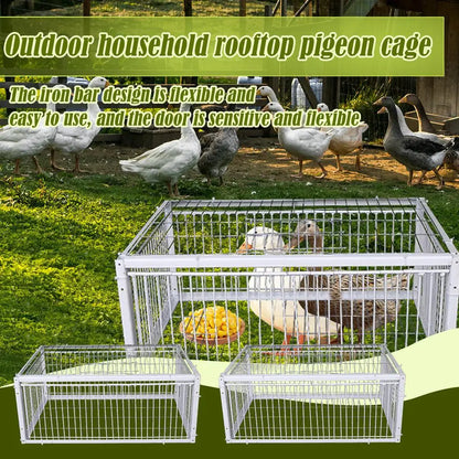 Auto Trap Bird Cage Rabbit Cage Mouse Cage Entry Only No Exit Thickened Encrypted Automatic Pigeon Collecting Portable Bird Cage