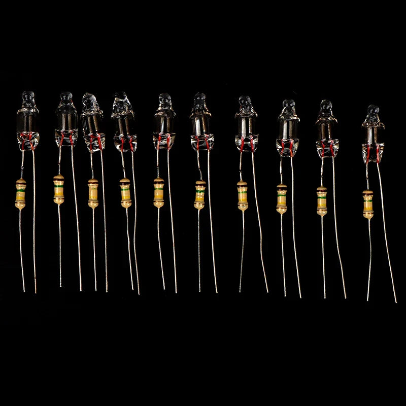 Neon Indicator Light Bulbs 10-Pack | 220V with Built-In Resistor