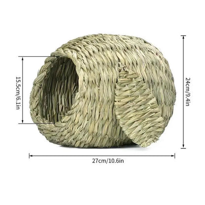 Bunny Grass House Hand Crafted Bunny Hut Comfortable Natural Grass Hideaway And Playhouse For Rabbits And Guinea Pigs Hut