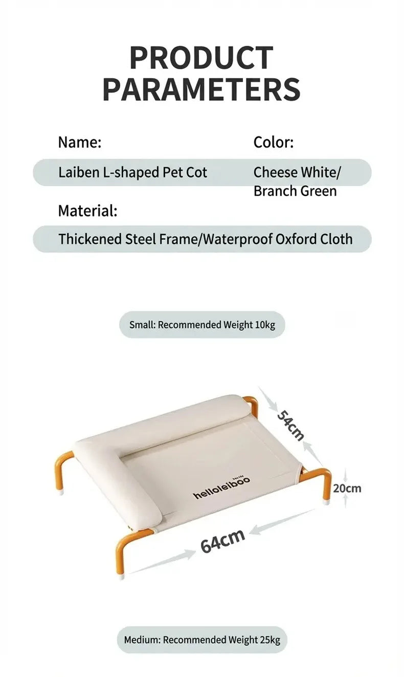 Pet Furniture Mesh Elevated Dog Beds Breathable Removable Raised Dog Bed with Pillow Outside Dog Bed Cat Patio Sunbathing