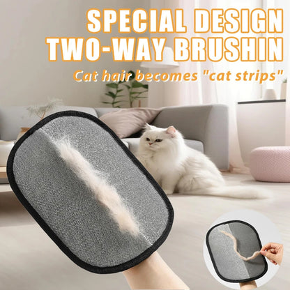 Pet Hair Removal Tool Reusable Static Removal Gloves, Double-Sided Grooming Gloves for Pets Removes Pet Fur Hair for Carpets