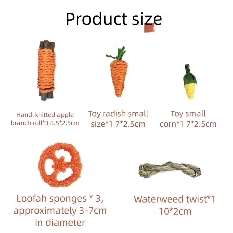 Toys for Rabbits Pets Pet Guinea Pig Dragon Cat Fun Toy Hamster Rabbit Tooth Grinding Set Pet Tooth Grinding Snack