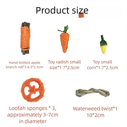 Toys for Rabbits Pets Pet Guinea Pig Dragon Cat Fun Toy Hamster Rabbit Tooth Grinding Set Pet Tooth Grinding Snack