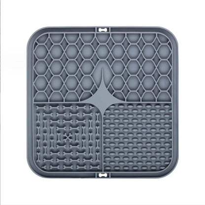Pet Lick Silicone Mat Slow Feeder Dog Food Plate Bathing Distraction Sucker Training Feeder Supplies for Dogs