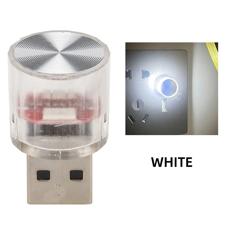 USB Mini RGB Night Light | LED Ambient Decorative Lamp for Bedroom, Car, Office
