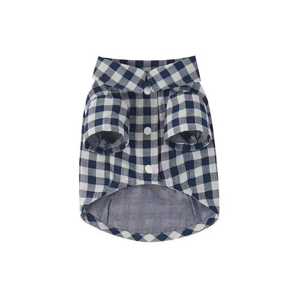 Pet Decoration Comfortable Ins Plaid Shirts Pet Clothing Elegant Fashion Dogs Pajamas Costume Cute Cat Dog Clothes Pet Parties